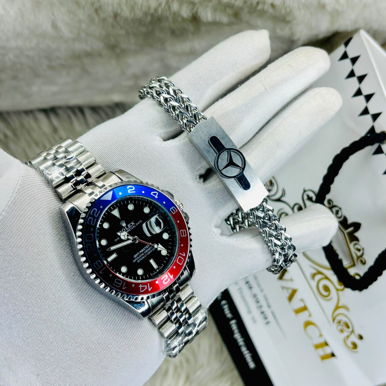 Submariner  GMT MASTER Watch & Bracelet Combo